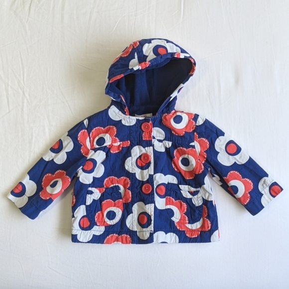 joe fresh retro floral fleece-lined spring jacket 3-6 months baby girl - Picture 1 of 6
